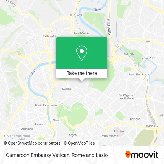 Cameroon Embassy Vatican map