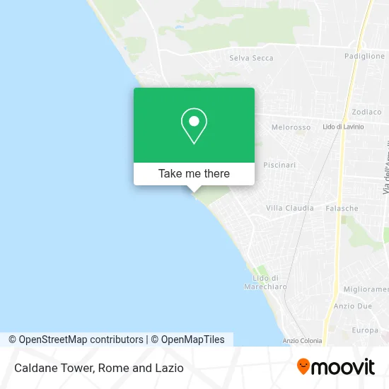 Caldane Tower map