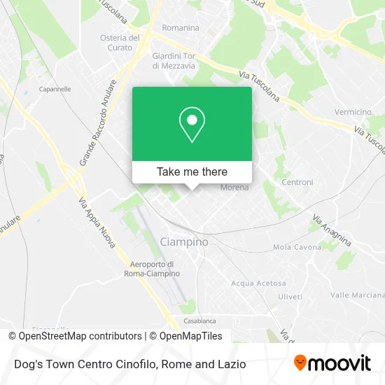 Dog's Town Centro Cinofilo map