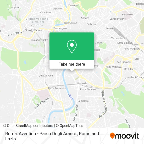 Roma, Aventino - Parco Degli Aranci. map
