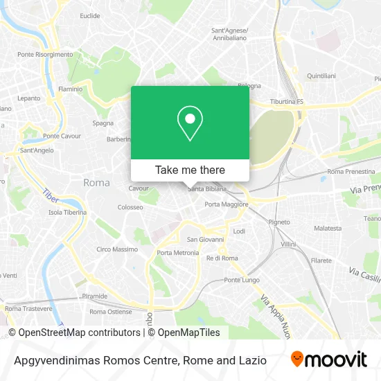 Apgyvendinimas Romos Centre map