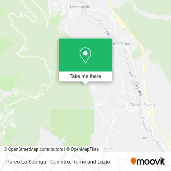 Parco La Sponga - Canistro map