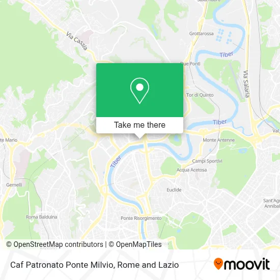 Caf Patronato Ponte Milvio map