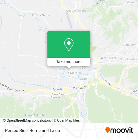 Perseo Rieti map