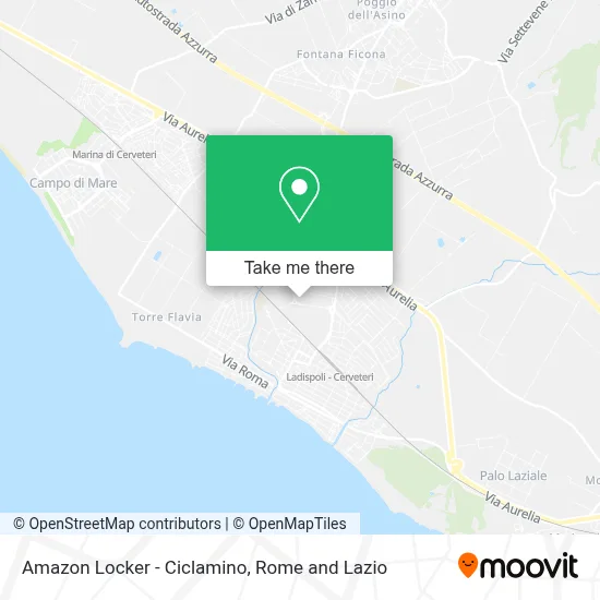 Amazon Locker - Ciclamino map