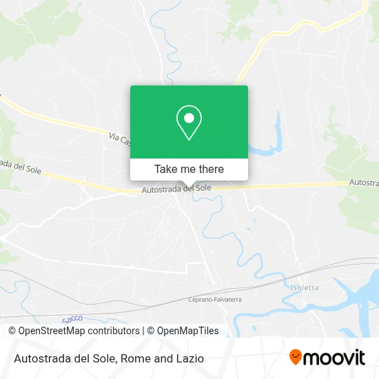 Autostrada del Sole map