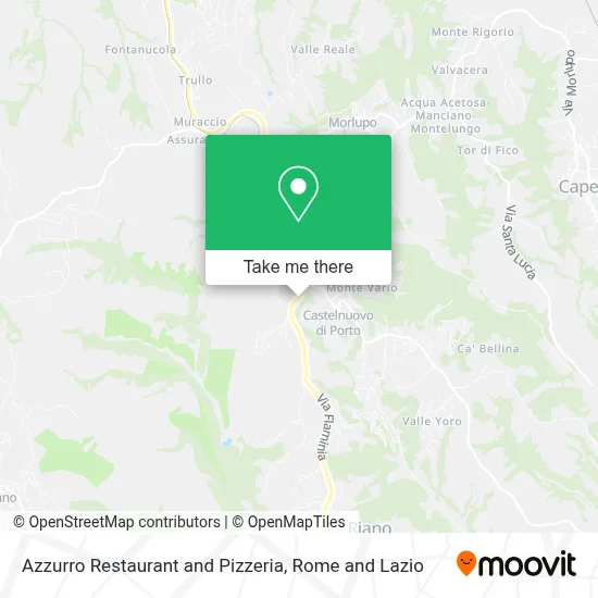 Azzurro Restaurant and Pizzeria map