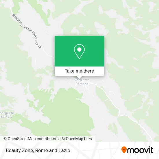 Beauty Zone map