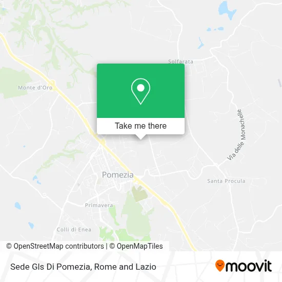 Sede Gls Di Pomezia map