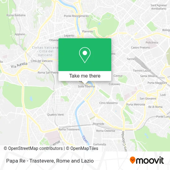 Papa Re - Trastevere map
