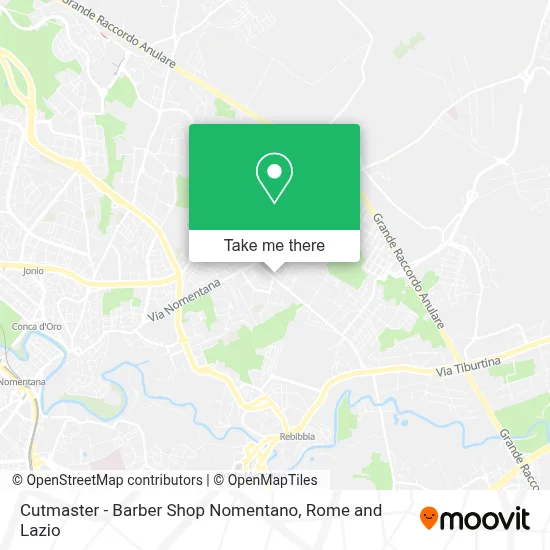 Cutmaster - Barber Shop Nomentano map