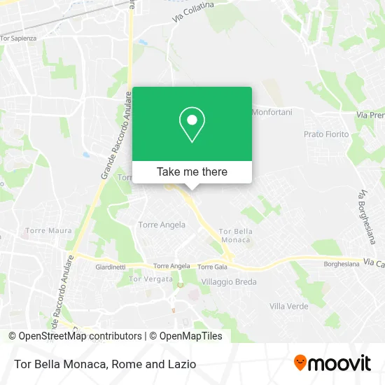 Tor Bella Monaca map