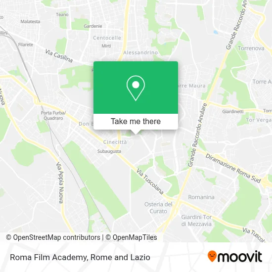 Roma Film Academy map