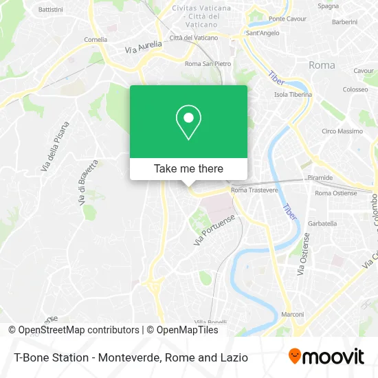 T-Bone Station - Monteverde map
