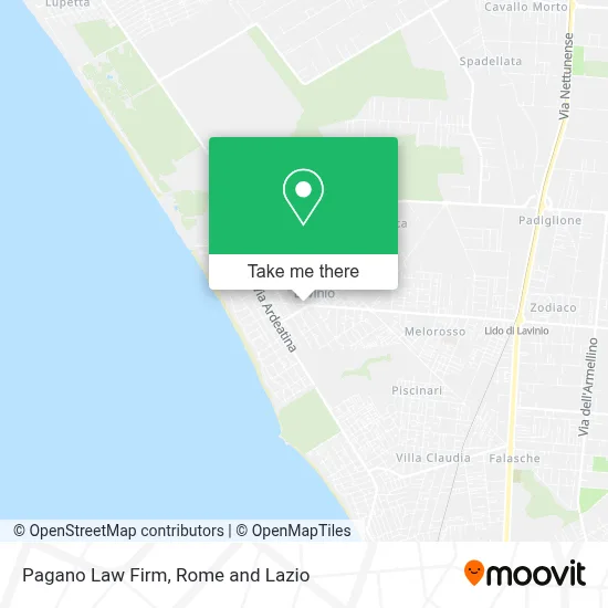 Pagano Law Firm map
