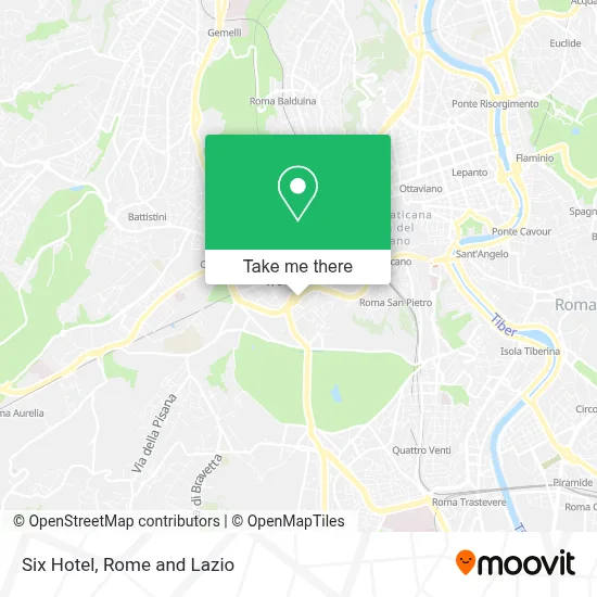 Six Hotel map