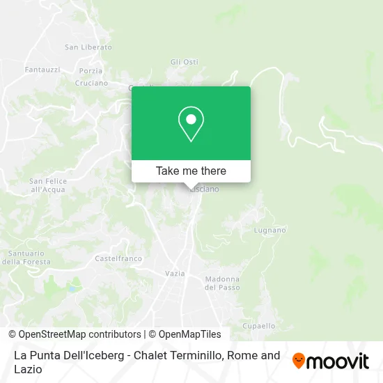 La Punta Dell'Iceberg - Chalet Terminillo map
