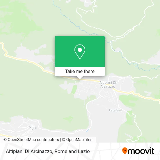 Altipiani Di Arcinazzo map