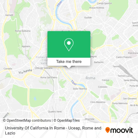 University Of California In Rome - Uceap map