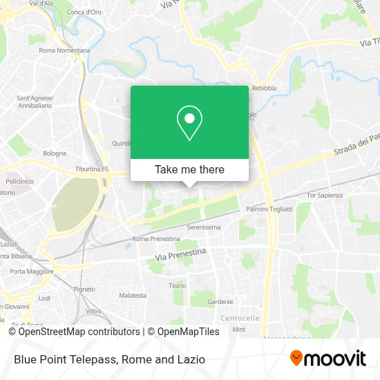 Blue Point Telepass map
