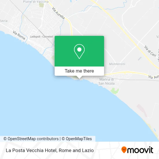 La Posta Vecchia Hotel map
