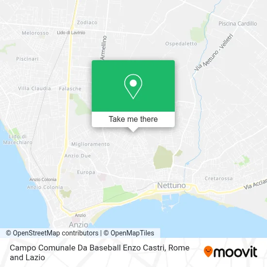 Campo Comunale Da Baseball Enzo Castri map