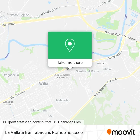 La Vallata Bar Tabacchi map