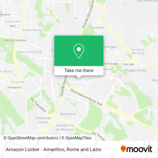 Amazon Locker - Amantino map