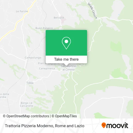 Trattoria Pizzeria Moderno map
