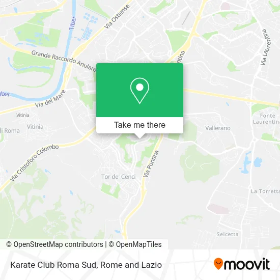 Karate Club Roma Sud map