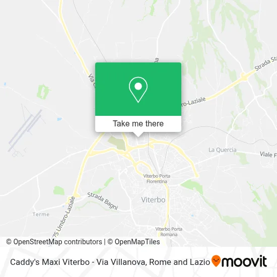 Caddy's Maxi Viterbo - Via Villanova map