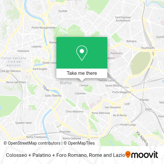Colosseo + Palatino + Foro Romano map