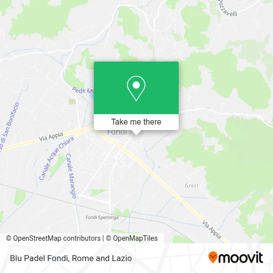 Blu Padel Fondi map