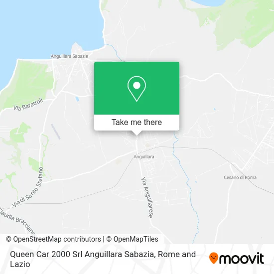 Queen Car 2000 Srl Anguillara Sabazia map