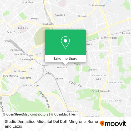 Studio Dentistico Midental Del Dott.Mingrone map