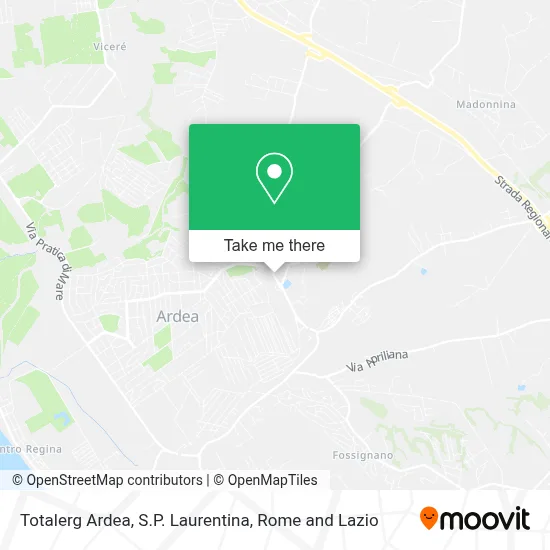 Totalerg Ardea, S.P. Laurentina map