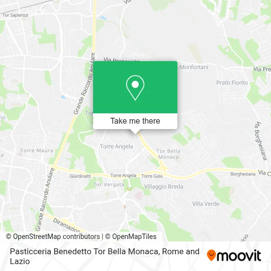 Pasticceria Benedetto Tor Bella Monaca map