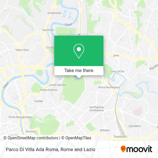 Parco Di Villa Ada Roma map