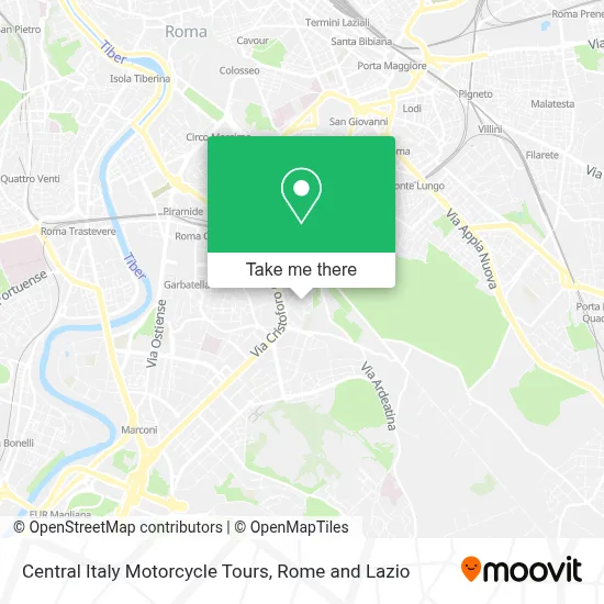 Central Italy Motorcycle Tours map