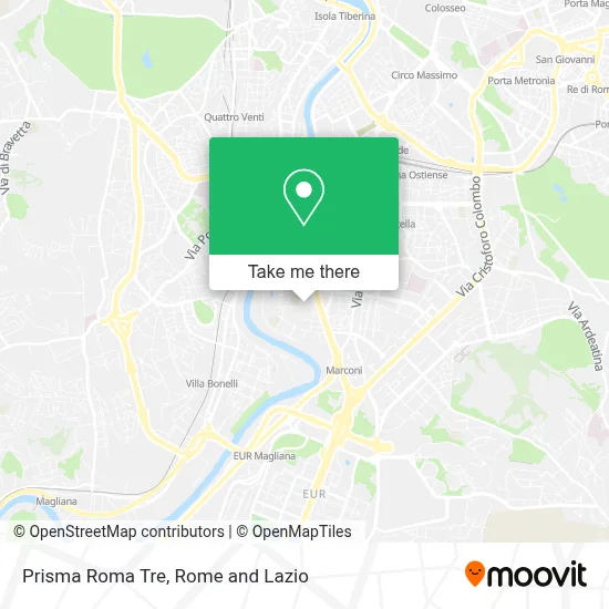 Prisma Roma Tre map