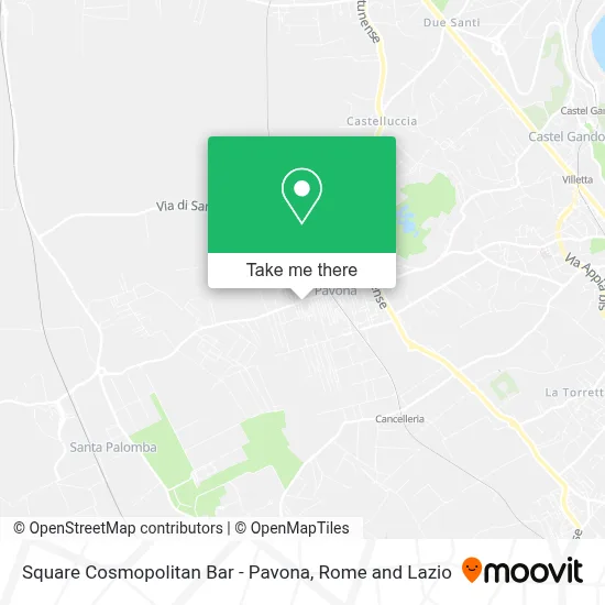 Square Cosmopolitan Bar - Pavona map