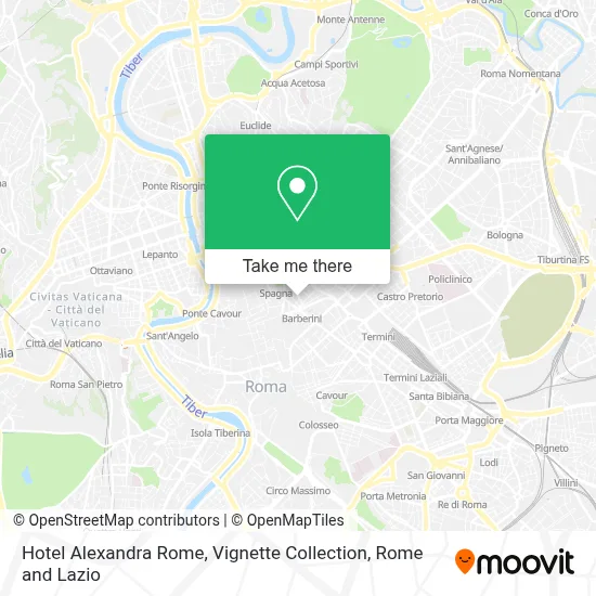 Hotel Alexandra Rome, Vignette Collection map