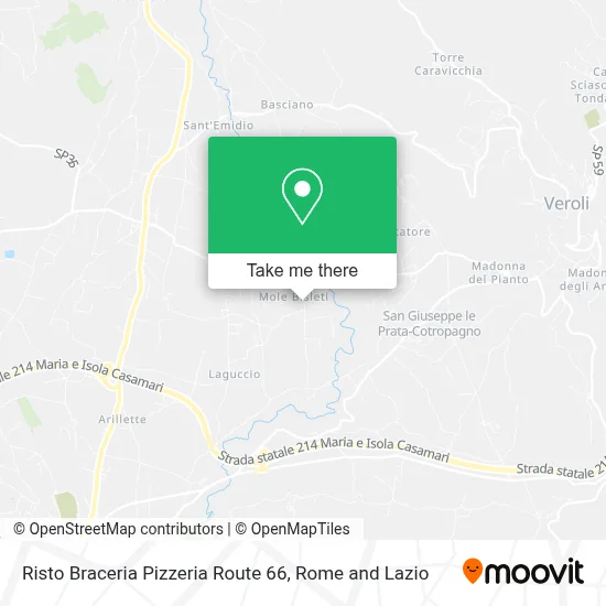Risto Braceria Pizzeria Route 66 map