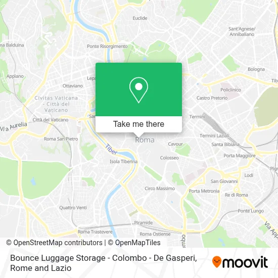 Bounce Luggage Storage - Colombo - De Gasperi map