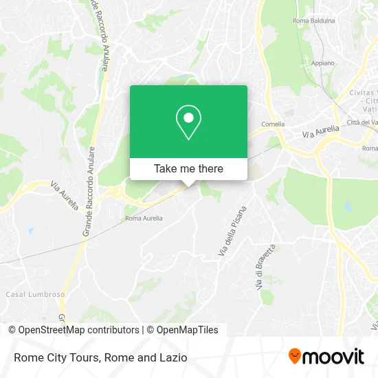 Rome City Tours map
