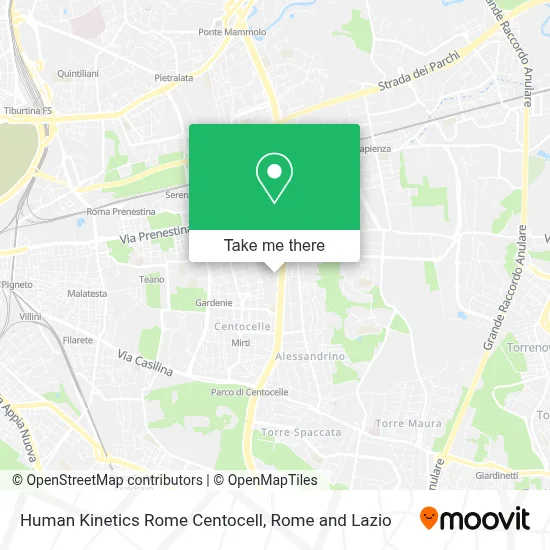 Human Kinetics Rome Centocell map
