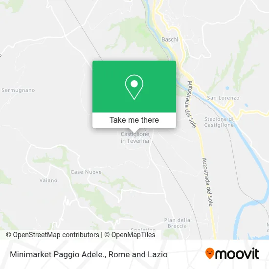 Minimarket Paggio Adele. map