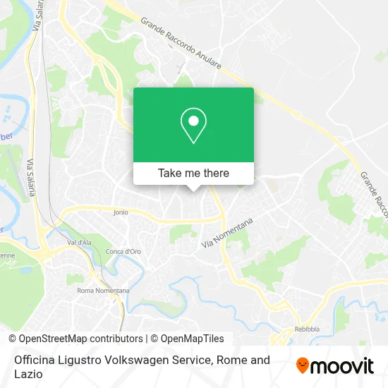 Officina Ligustro Volkswagen Service map