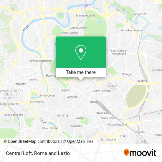 Central Loft map