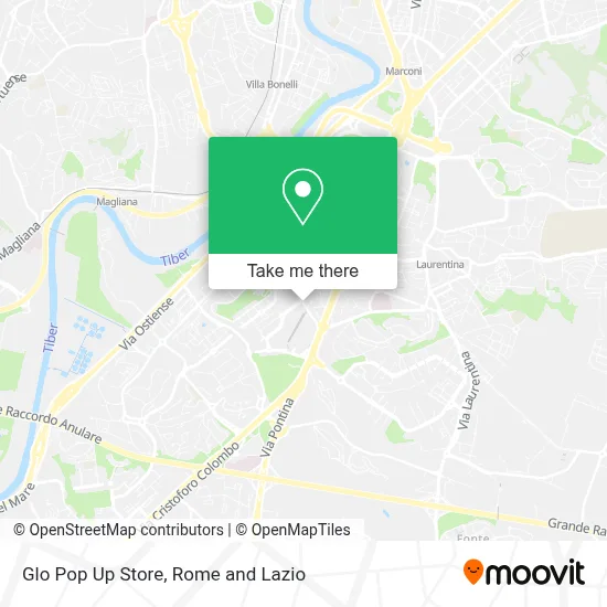 Glo Pop Up Store map
